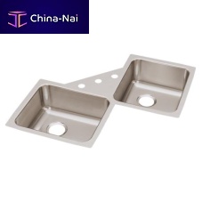 Double kitchen sink ELUH3232without drainboardstainless steelovermount