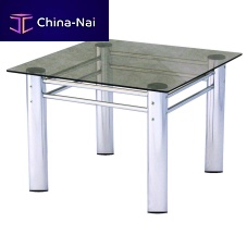 Contemporary coffee table STOMY glasswoodenmetal base