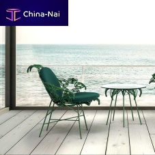 Contemporary armchair CHITAfabricrattansteel