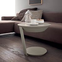 Contemporary pedestal table Pointlacquered metalpainted metal baseround