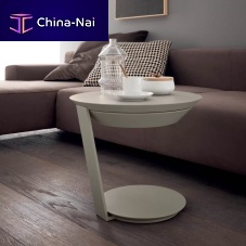 Contemporary pedestal table Pointlacquered metalpainted metal baseround