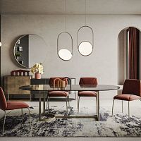 Contemporary dining table SLICEwoodenglassceramic