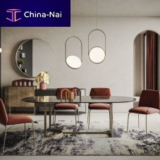 Contemporary dining table SLICEwoodenglassceramic