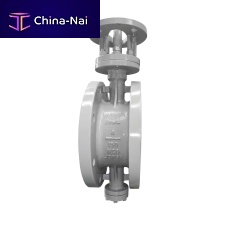 Triple-offset valve butterflyleverwith handwheel