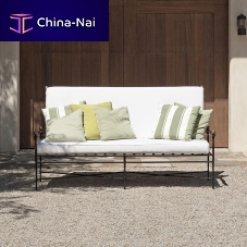 Traditional sofa AMALFI gardenwhitestainless steel base