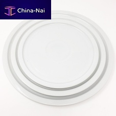 Flat plate PS803roundporcelainwhite
