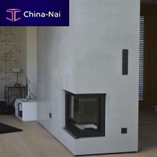 Contemporary fireplace surround concrete3-sided