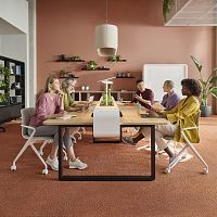 8 person work table HushSpotcontemporarywoodenmetal base