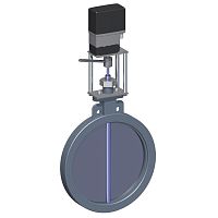 Butterfly valve electricpneumatically-operatedfor industrial applications