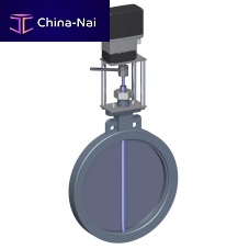 Butterfly valve electricpneumatically-operatedfor industrial applications