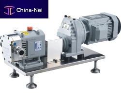 Rotary lobe pump RP seriesfor hot waterfor food productswith electric motor