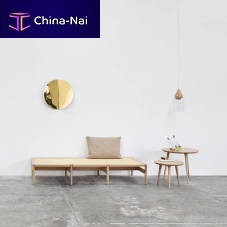 Contemporary daybed WINSTONcottonmatte lacquered woodindoor