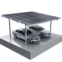 Mono-pitched roof PV mounting system for portrait installationaluminium