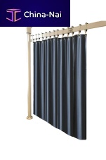 X-ray radiation shielding curtain ceiling-mounted