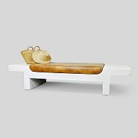 Contemporary upholstered bench IBIZAvelvetcottonleather