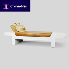 Contemporary upholstered bench IBIZAvelvetcottonleather
