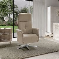 Contemporary armchair KELYfabricpinemetal