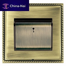 Light switch Linea-Georgian CFXkey cardrecessedbrass