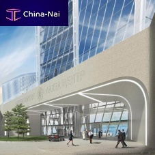 Stick system curtain wall LAKHTA CENTER, ST. PETERSBURGglassstainless steel