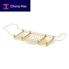 Wall-mounted shelf DELUXEcontemporarychromed metalpolished brass