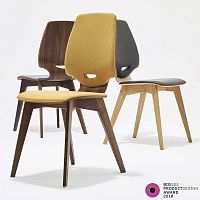 Contemporary chair FINN UPHOLSTEREDindoorfabricleather