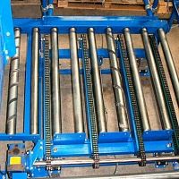 Pallet transfer system container