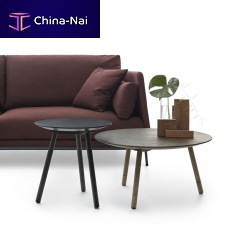 Contemporary coffee table BISONoakoak baseround