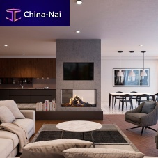 Gas fireplace KALFIRE GP110/59Tbuilt-indouble-sidedclosed hearth
