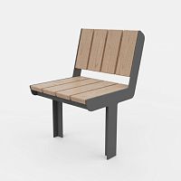 Contemporary chair U3-100outdoorwoodensteel base