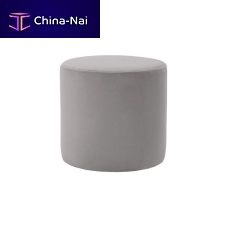 Contemporary pouf 4200 TLvelvetsynthetic leatherround