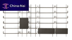 Wall-mounted shelving system Breracontemporarylacquered metalnickel-plated brass