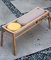 Contemporary bench R&Soakupholstered