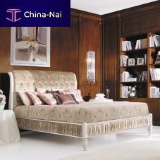 Double bed 1493classicupholsteredwith headboard