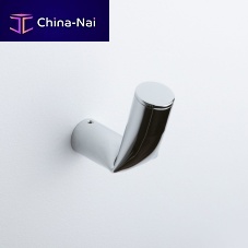 Contemporary coat hook FOLD chromed metalbrassindividual