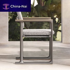 Contemporary chair Tulumoutdoorfabricaluminum base