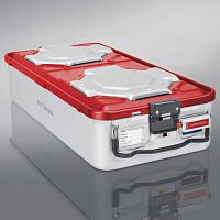 Instrument sterilization container Bio-Barrier with valvealuminumanodized aluminum