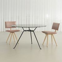Contemporary chair Traveindoorfabricash base