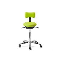 Dental stool OMS 2doctor's officewith adjustable backreston casters