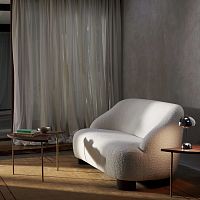 Contemporary sofa MARGASfoampolyesterbeige