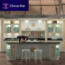 Traditional kitchen FIRENZEwoodenislandwith handle