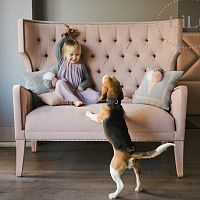 Traditional sofa FLORANCEfabricgraypink