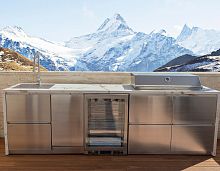 Stainless steel kitchen island Empirestainless steelgranitelarge