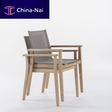 Contemporary dining chair LUGANO indoorfabricteak base