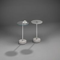 Contemporary pedestal table ROTONglassconcreteround