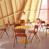 Contemporary chair YUGENindoorplasticsteel base