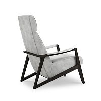 Contemporary armchair BARLEYfabricleatherwooden
