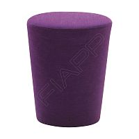 Contemporary pouf BHAGA P13fabricleatherround