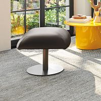 Contemporary footrest Oceanfabricleathersteel