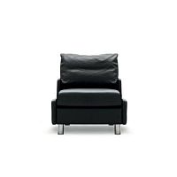 Contemporary fireside chair E200leatherfabricblack