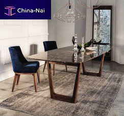 Contemporary dining table 430 OPERAwalnutmarblerectangular
